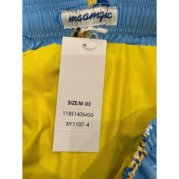 NWT Maamgic Men’s Swim Shorts Lined Drawstring Resort Surf Snorkeling Ducks M - Picture 5 of 6